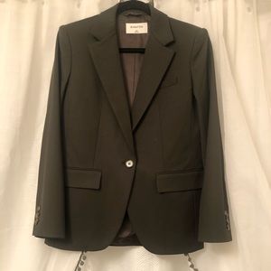 Dark olive green wool blazer